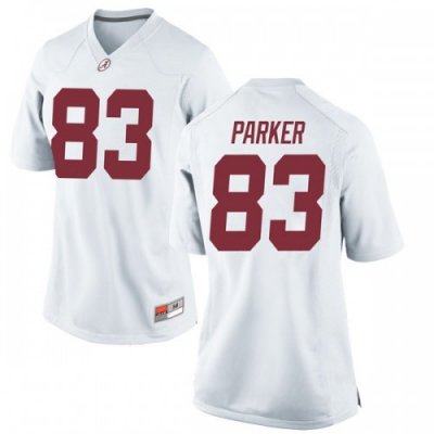 Women's Alabama Crimson Tide #83 John Parker White Game NCAA College Football Jersey 2403NPJM3